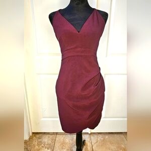 Sleeveless Burgandy Dress
